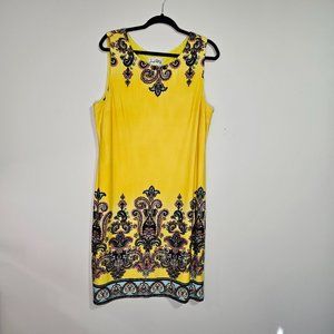 EUC Joseph Ribkoff Size 20 Paisley like print dress. Sleeveless